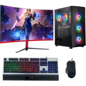 Resim Turbox TX1317 Intel Core I7 2600 16GB Ram 256GB SSD 4gb R7 240 23.6'' Curved Monitör Freedos Masaüstü Oyun Bilgisayarı 