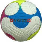 Resim Avessa Ft-600-120 Futbol Topu No.5 Sarı Kırmızı Mavi Desenli 425 Gr 