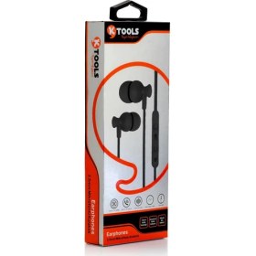 Resim Ktools Spring Stereo Kablolu Mikrofonlu Kulaklık 120 cm Siyah 