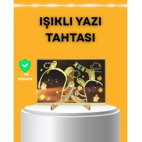 Resim Masaüstü ve Duvara Monte Edilebilir LED Işıklı Yazı Panosu 