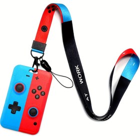 Resim Oyun Kontrol Cihazı Tasarımı İş Kartı Tutucu, İsim Etiketi Lanyard, Plastik Kimlik Klipsi, Anahtar Boyun Askısı, Sertifikasyon Tutucu - Eğlenceli Video Oyun Temalı Ofis Aksesuarları, Oyun Oyuncuları için Aksesuarlar | Oyun Kontrol Cihazı Stili | Renkli Lanyar 