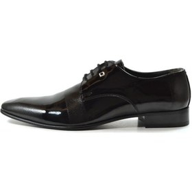 Resim Monoman 331 Hakiki Deri Rugan Siyah Bağlı Klasik Erkek Ayakkabı 