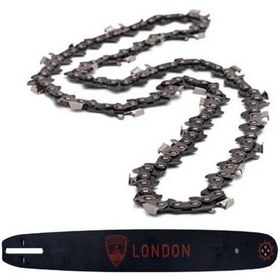 Resim Motorlu Budama Testere Kılavuzu Ve Zinciri London 20 Diş / 91 
