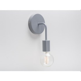 Resim Riolight Vintage,rustik,retro,modern Gri 1xe27 Duylu Metal Duvar Aplik Gri 