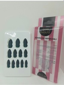 Resim Gold Beauty Tak Çık Takma Tırnak Mat Koyu Yeşil 