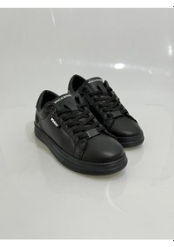 Resim 2885 Wickers Siyah-siyah Bağcıklı Kalp Detaylı Bayan Spor Ayakkabısı Siyah - Siyah 