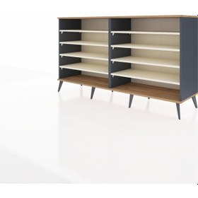 Resim Hyperion Konsol 8 Raflı 176x44x99 Antrasit-çam/aytaşı Antrasit-çam/aytaşı 