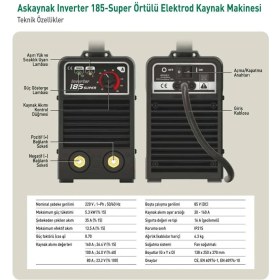 Resim Askaynak Kaynak Makinesi Inverter 185 Super 