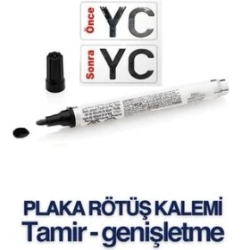 Resim Plaka Yazma Rötüş Kalemi Plaka Kalemi Siyah 