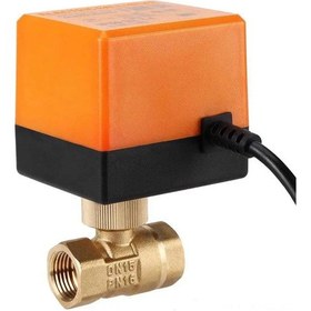 Resim Neevoyu Mini Elektrikli Kulaç Valfi Dn15 - 3 Tel 2 Kontrol Npt Konik Vida 2 Yollu Vana, Bakır Malzeme, Su İçin Fan Kollüleri 