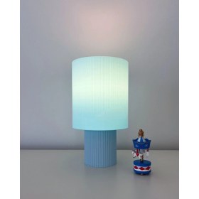 Resim Açık Mavi Objeo 3D Özel Tasarım Dekoratif Çocuk Odası Abajur 