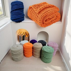 Resim 1 adet Buz Çubuğu Kalın Şenil İplik El Örgüsü için, Kabarık Yumuşak Tüylü Jumbo İp Örgü için, Süper Hantal Peluş Kedi Kuyruğu İpi Kol Örgüsü için, Başparmak İpi El Yapımı Battaniye, Evcil Hayvan Yatağı, Halılar, Yastıklar vb. Ev Dekorasyonları için (35.27oz / 1000g) 