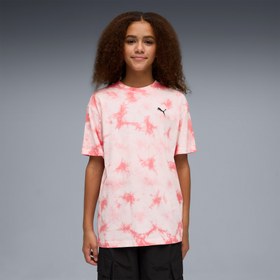 Resim Puma Essentials Relaxed Tie-Dye Çocuk Pembe T-Shirt 