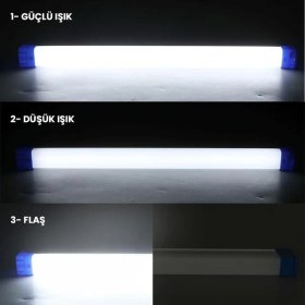 Resim T530 32CM 40W Çubuk Portatif LED Işıldak Şarjlı Tüp Lamba 1200MAH 