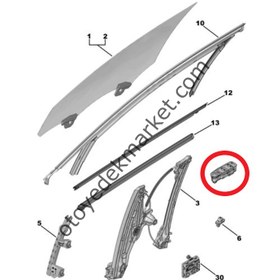 Resim Opel Astra (2022-2024) Sol Ön Kapı Cam Açma Düğmesi (Orijinal) 