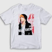 Resim Presmono Unisex Çocuk Beyaz Ichigo V2 Anime Bleach T-Shirt 