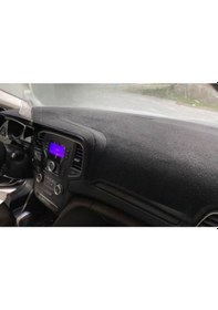 Resim Renault Megane 4 Modellerine Uygun Torpido Koruma Halısı Siyah Kenar Renk Siyah 