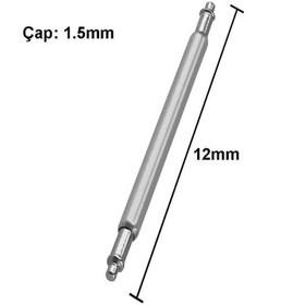 Resim Koodmax 50 Adet Paslanmaz Çelik Yaylı Kol Saati Kordon Pimi Susta - 1.5mm 12mm 