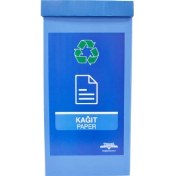 Resim Gediz Plastik Ihsan Geri Dönüşüm Kutusu Sıfır Atık Kutusu Mavi 