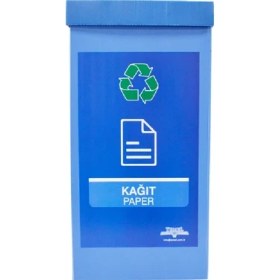 Resim Gediz Plastik Ihsan Geri Dönüşüm Kutusu Sıfır Atık Kutusu Mavi 