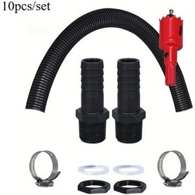 Resim Willowhaven 10 Parçalı Yağmur Varili Taşma Hortumu Seti, Evrensel Bağlantı Adaptörü 