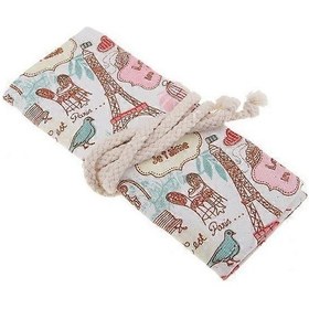 Resim Ganzhoushop Yaratıcılar İçin Şık Kumaş Kalemlik - 12 Bölme 