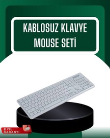 Resim Diğer Usb Alıcılı Kablosuz Klavye Mouse - Geniş Uyumluluk, Sessiz Tuşlar 