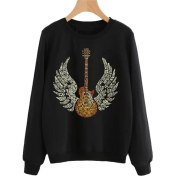 Resim Stonedfame Gitar Spor Sweatshirt 
