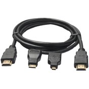 Resim 3 In 1 Hdmi Kablosu Micro - Mini Hdmi Çevirici Dönüştürücü Kablo 