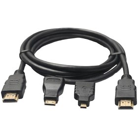 Resim 3 In 1 Hdmi Kablosu Micro - Mini Hdmi Çevirici Dönüştürücü Kablo 