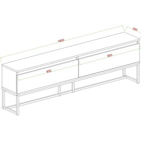 Resim Aymobsan Perla Tv Ünitesi , Tv Sehpası , Düşer Kapak Tv Ünitesi , Metal Ayaklı Tv Ünitesi Atlantik Çam 