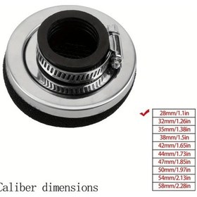 Resim Dream011 28mm Siyah 2 Zamanlı Motor Sponge Hava Filtresi Temizleyici 