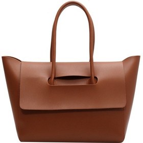 Resim Teltree Kahverengi Pu Deri Günlük İş Çanta - El & Omuz Taşıma, Büyük Kapasite, 42x24x12cm, Hafif 0.39kg , Sade Klasik Stil, Çalışma & Seyahat İçin 