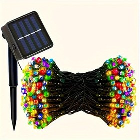 Resim 1 adet Yeni Lityum Pil 5.0/7.01/11.89 metre 20/50/100 LED Dize Işıkları, Güneş Enerjili Açık Işıklar 8 Aydınlatma Modu ile, Bahçe, Kamp, Parti Bağımsızlık Günü, Noel Düğün Dans Doğum Günü Bahçe Süsü Güneş Işıkları için Uygun 