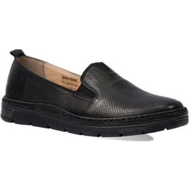 Resim Greyder 50728 Zn Deri Comfort Casual Kadın Ayakkabı Siyah 
