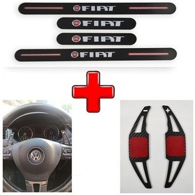 Resim Fiat / Tofaş Tempra Uyumlu Carbon Kapı Eşiği + F1 Kulakçık (550931437) 