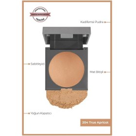 Resim Alix Avien Mat Bitişli Sabitleyici Yoğun Kapatıcı Pudra Baked Powder 204 True Apricot 0 