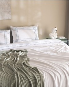 Resim Madame Coco Holly King Size %100 Pamuk Nevresim Takımı - Beyaz/turkuaz 8684427205198 Çok Renkli 