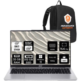 Resim ACER Aspire Lite i7 12650H 32GB DDR5 512GB SSD 15.6" FHD W11H Dizüstü Bilgisayar & PER4 Çanta 