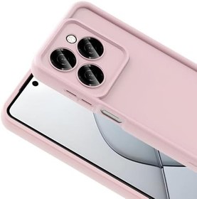 Resim Aksesuarcim Tecno Spark 20C Kılıf Silikon Kamera ve Darbe Korumalı Kapak Anas Pembe 