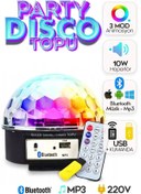 Resim Derwell Kablosuz Disko Topu Parti Işıkları Bluetooth Hoparlör Tf Kart Mp3 Çalar Ses Aktif Led Dj Lamba 