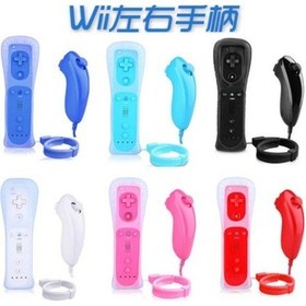 Resim Bloomnest Wii Nötr Sol Sağ Kulplar/wii Sağ Sol El Tavuk Bacağı Kılıfı/silikon Kılıf Ve El İpi Siyah 