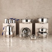 Resim Aryıldız Solo 21 Parça Lacivert Çelik Çeyiz Seti 