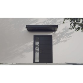 Resim KORRAIN LUX SOLO LEDLİ MODEL- TEK ÜST PANEL- ALÜMİNYUM KAPI ÜSTÜ SUNDURMA-160 CM- SOL 