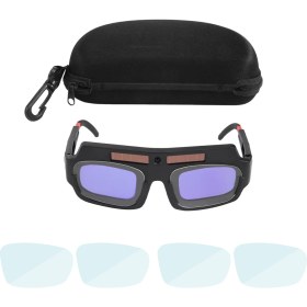 Resim Spibicyy Güneş Enerjili Otomatik Kararan Kaynak Maskesi Kask Gözlük Kaynakçı Gözlükleri Ark Anti-Şok Lens Saklama Kutusu ile (Yurt Dışından) 