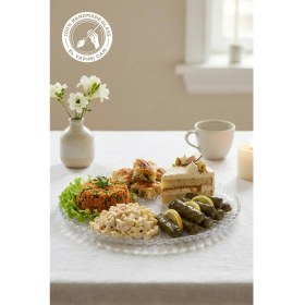 Resim Glamis Selen Concept Hale Model El Yapımı Cam Büyük Tabak 6'lı Set 