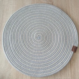 Resim ForWhat Büro Ev Ofis Sofra Keyfi İçin 39 cm Çift Renk Jüt Örme Amerikan Servis Altlığı Supla 