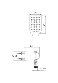 Resim Eca Tiera Mafsallı Duş Seti Banyo Üst Takımı Krom, 102117383 Gri 
