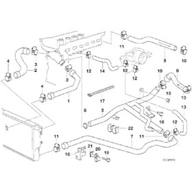 Resim Bmw E39 M52 Motor Radyatör Üst Hortum 11531740474 