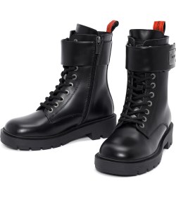 Resim Harley Davidson Kadın Siyah Dearie Bağcıklı Fermuar Detaylı Deri Postal Bot 026Z100062 
